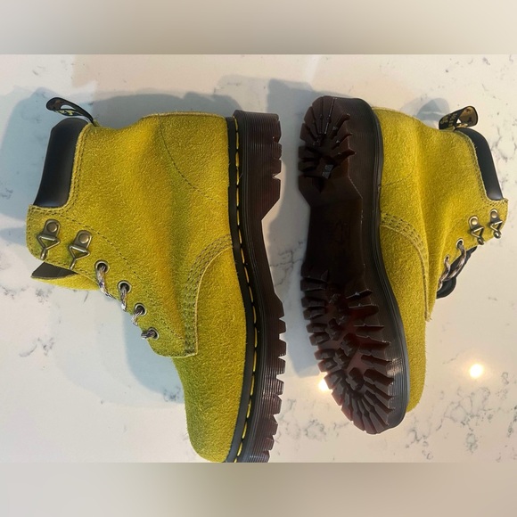 Dr.Martens Women’s 939 Ben Suede In Moss Green Padded Collar Lace Up Boots New - Picture 7 of 15